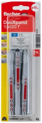 Cheville rallongée Fischer DuoXpand 10 x 120 mm, 4 pièces