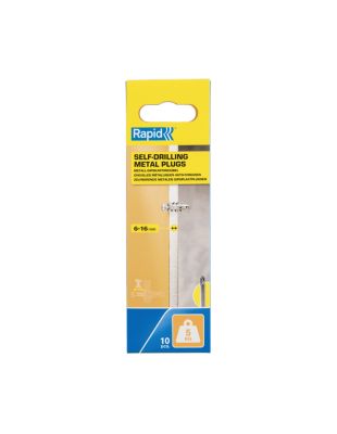 Chevilles Autoforeuses - RAPID - Métal pour Cloison Plâtre 6-16mm - Lot 10 - Charge Max 5 kg - Sans Perçage - (5001558)