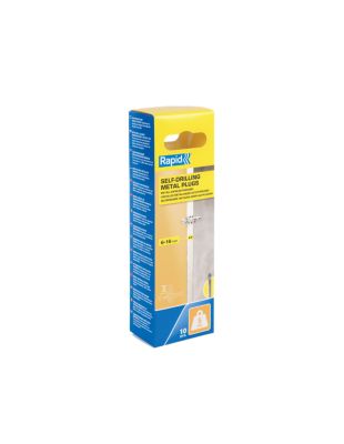 Chevilles Autoforeuses - RAPID - Métal pour Cloison Plâtre 6-16mm - Lot 10 - Charge Max 5 kg - Sans Perçage - (5001558)