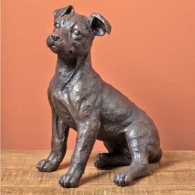 Chien Jack Russel résine 32x22x30cm
