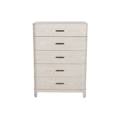 Chiffonier métal MDF 80,6 x 48 x 112,5 cm gris clair