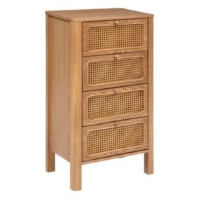 Chiffonnier 4 tiroirs en cannage TIRIA