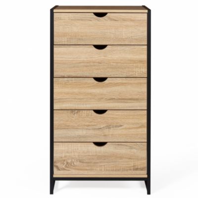 Chiffonnier 5 tiroirs DETROIT 60 cm commode semainier design industriel