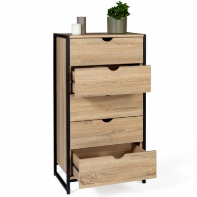 Chiffonnier 5 tiroirs DETROIT 60 cm commode semainier design industriel