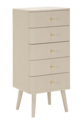 Chiffonnier 5 Tirois "Shy" 89cm Blanc