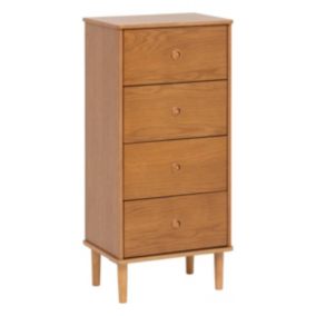 Chiffonnier "Charlie" 4 tiroirs marron - Atmosphera
