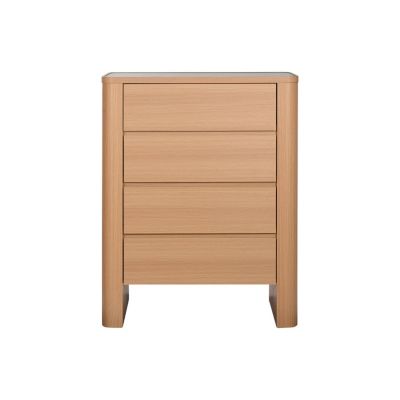 Chiffonnier en MDF effet marbre 76x40x100 cm travertin