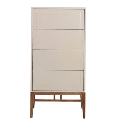 Chiffonnier gris et noyer 7036 - 60x45x120 cm