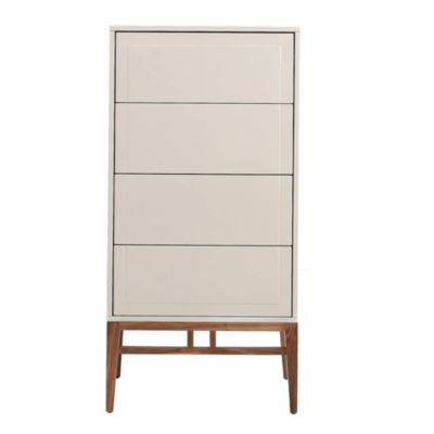 Chiffonnier gris et noyer 7036 - 60x45x120 cm