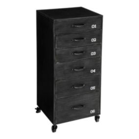 Chiffonnier "Sevin" - gris - 6 tiroirs - Atmosphera