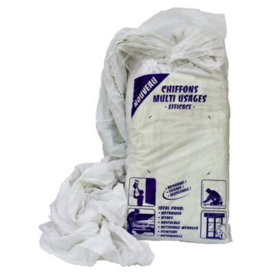 Chiffons de nettoyage multi-usages blanc 1kg Ocai