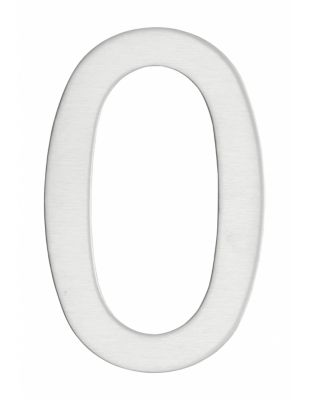 Chiffre 0 adhésif, inox, H.76mm - THIRARD