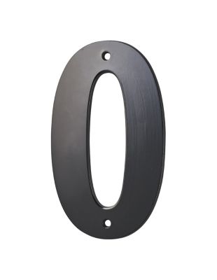 Chiffre 0, à visser, alliage, H.80mm, noir - THIRARD