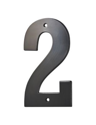 Chiffre 2 à visser, alliage, H.80mm, noir - THIRARD