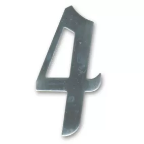 Chiffre "4" en inox H.10 cm