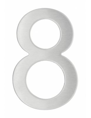 Chiffre 8 adhésif, inox, H.76mm - THIRARD