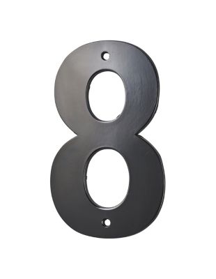 Chiffre 8 à visser, alliage, H.80mm, noir - THIRARD