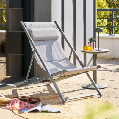 Chilienne de jardin empilable pliable Lunivia vert laurier - Hespéride
