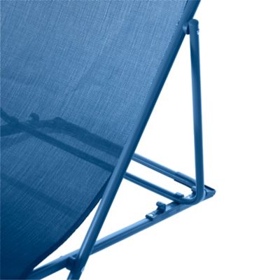 Chilienne en métal et toile GoodHome Joline bleu