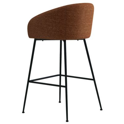 CHLOE-Fauteuil de bar en tissu Luxury Terracotta (x2)