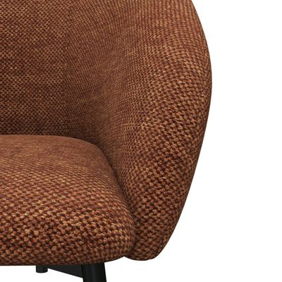 CHLOE-Fauteuil de bar en tissu Luxury Terracotta (x2)