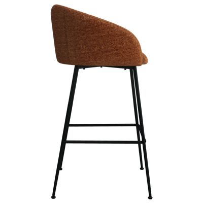 CHLOE-Fauteuil de bar en tissu Luxury Terracotta (x2)