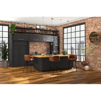CHLOE-Fauteuil de bar en tissu Luxury Terracotta (x2)