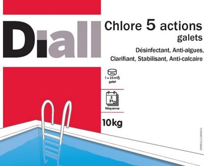 Chlore 5 actions galets 10kg