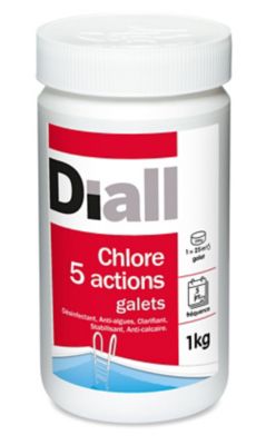 Chlore 5 Actions Galets 1kg pour Piscine