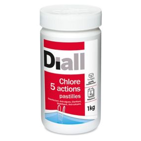Chlore 5 actions pastilles 1kg Diall