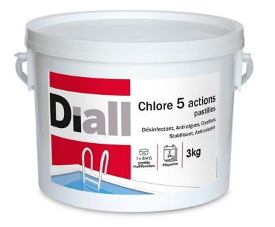 Chlore 5 actions pastilles 3kg