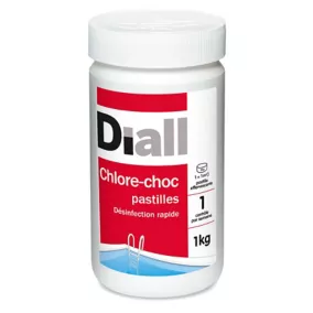 Chlore choc en pastilles de 20g, 1kg