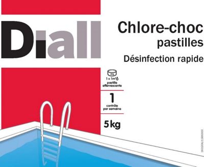 Chlore choc en pastilles de 20g, 5kg