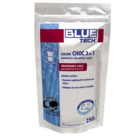 Chlore Choc Granulés unidose 10-15 m3, 250g BLUE TECH