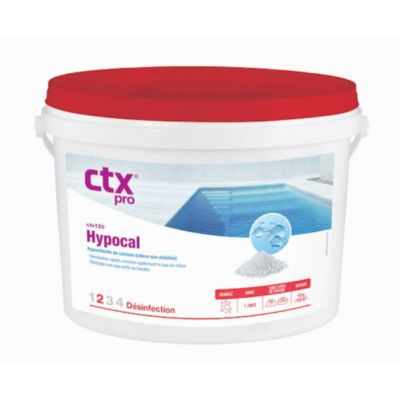 Chlore choc non stabilisé (Hypochlorite de calcium) Hypocal Choc CTX 120 - 5 kg