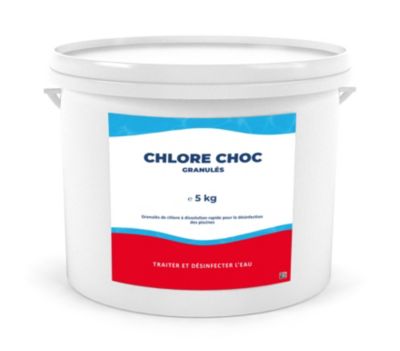 Chlore choc pour piscine granulés 5kg Ecobrand