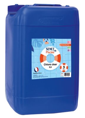 Chlore Clear Liquide 9.6-20 L pour Piscine