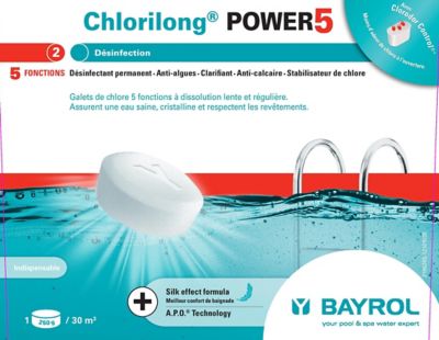 Chlore galets Chlorilong Power 5 Bayrol 5 kg