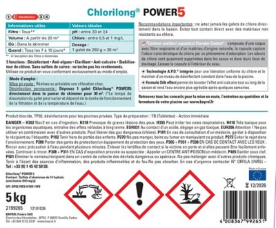 Chlore galets Chlorilong Power 5 Bayrol 5 kg