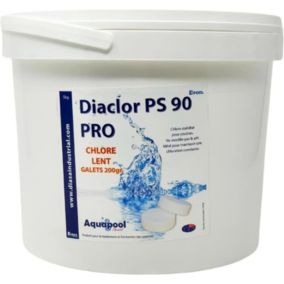 Chlore Lent Galets 200G Piscine - Traitement avec Action permanente sur Le taux de Chlore/Traitement Stabilisé 5kg