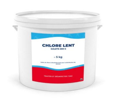 Chlore lent pour piscine galets 200g Ecobrand 5kg