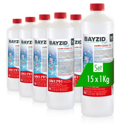 Chlore Liquide 48degrée Bayzid 15 x 1 Kg, Désinfection Rapide Et ...