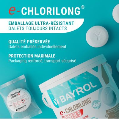 Chlore multifonctions Bayrol Chlorilong Power 5 fonctions - 1 kg