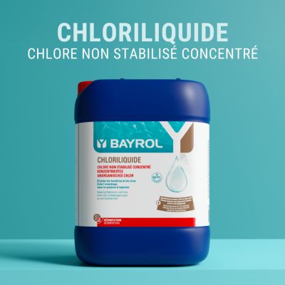 Chloriliquide à base de chlore non-stabilisé pour piscine 20l Bayrol