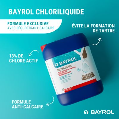 Chloriliquide à base de chlore non-stabilisé pour piscine 20l Bayrol