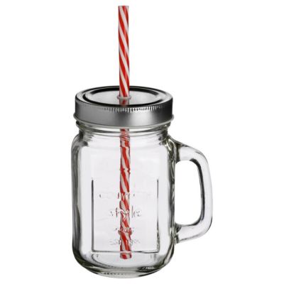 Chope en Verre & Paille "Souhay" 45cl Transparent