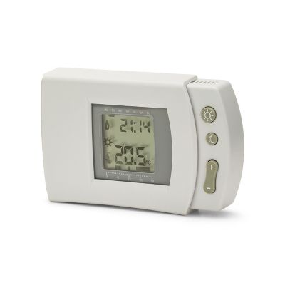 Chronothermostat numérique programmable, chaud/froid. Blanc