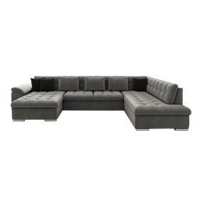 Chuck - canapé panoramique XXL - convertible avec coffre - 7 places - droit - Best Mobilier