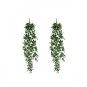 Chute plante artificielle blanc 90cm lot de 2