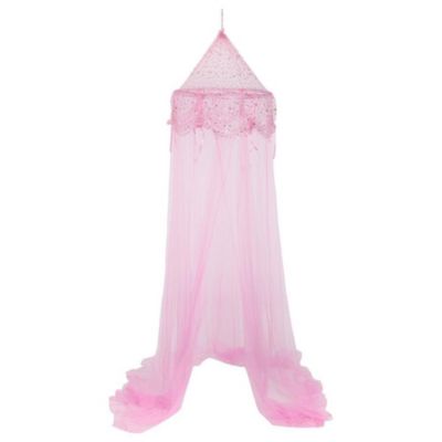 Ciel de lit demoiselle rose 100% polyester
